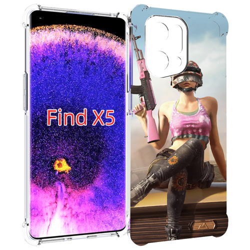 Чехол MyPads девушка из PUBG для Oppo Find X5 задняя-панель-накладка-бампер