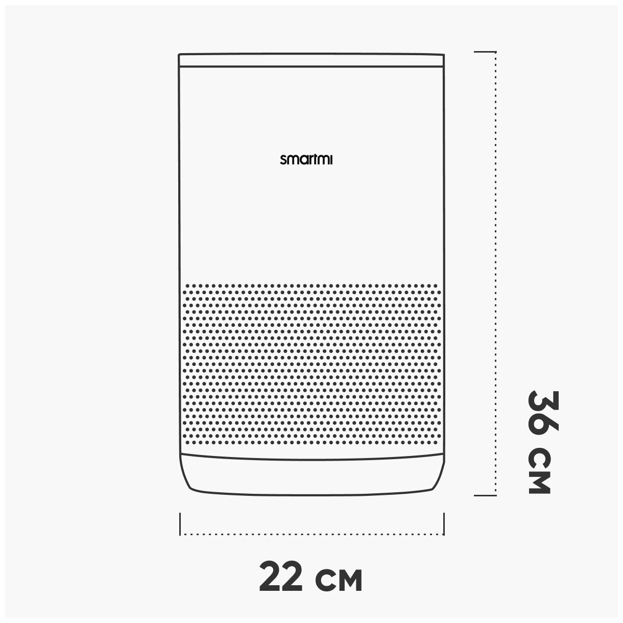 Воздухоочиститель SMARTMI , серый [zmkqjhqp11] Xiaomi - фото №18