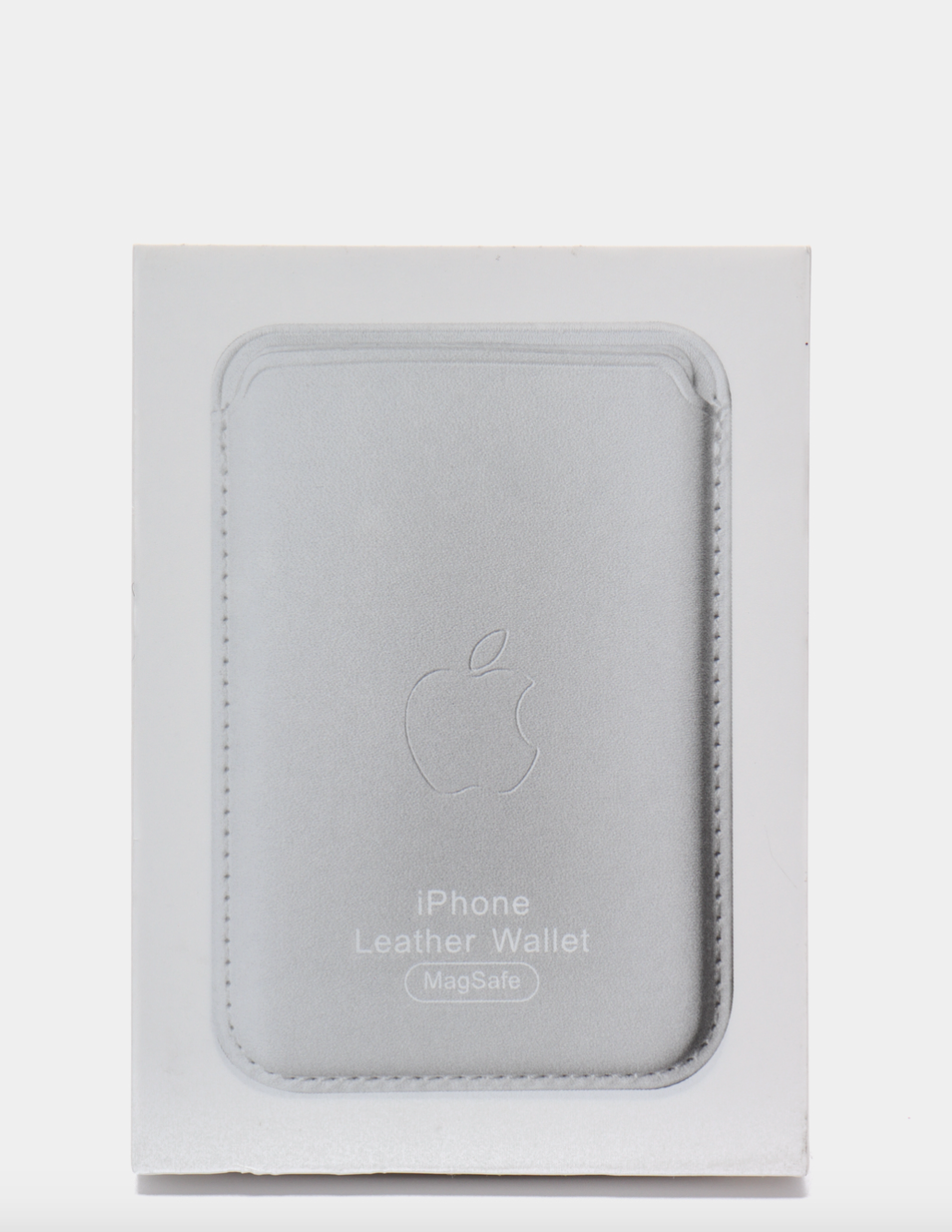 Чехол-бумажник белый картхолдер на iPhone с поддержкой MagSafe Leather Wallet