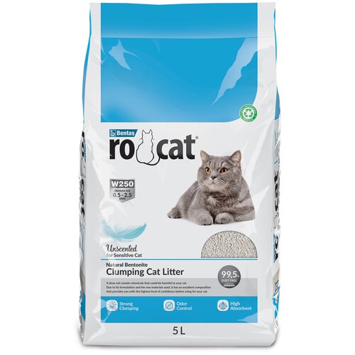 Ro Cat Ro Cat комкующийся наполнитель без пыли Натуральный пакет (Natural) ROCT-1122-PE20L-0000 17 кг 58023 (1 шт)