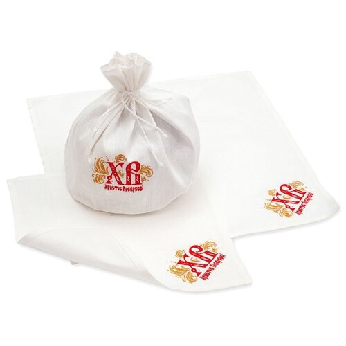 Пасхальный комплект из 2х салфеток и мешочка с вышивкой