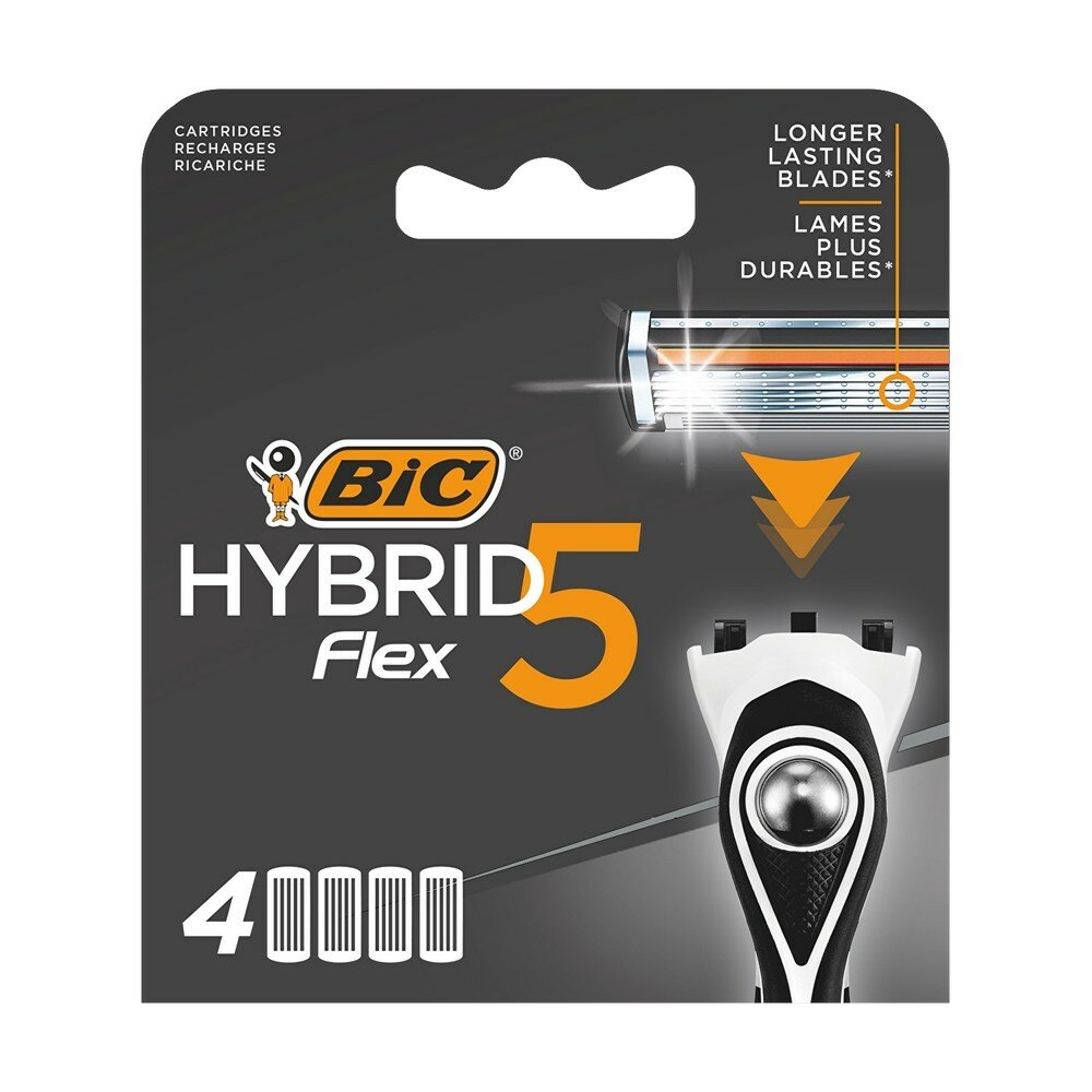 Сменные кассеты для бритья Bic Flex 5 Hybrid 4шт