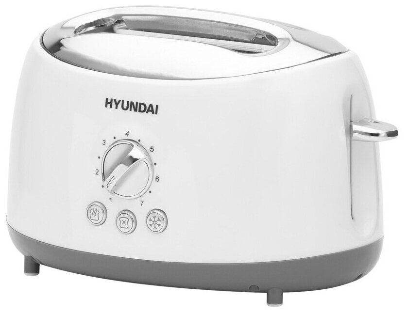 Тостер Hyundai HYT-8003, white/gray