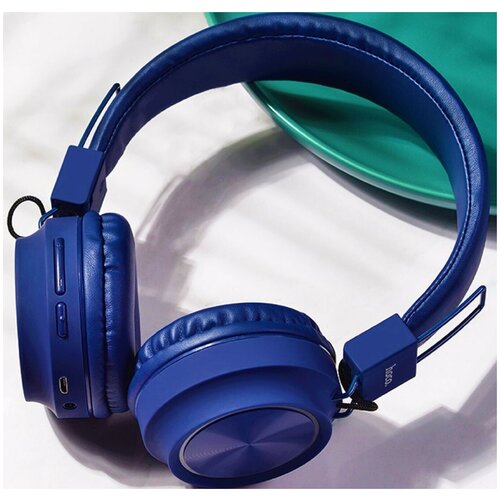 Наушники беспроводные блютузBluetoothс микрофоном для компьютерагарнитурателефонаайфонасмартфонапланшетаигровыеподарок ребенкумальчикусиний 405600₽