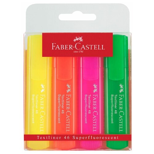 Faber-Castell Набор текстовыделителей 46 Superfluorescent 1-5 мм 4 флуоресцентных цвета