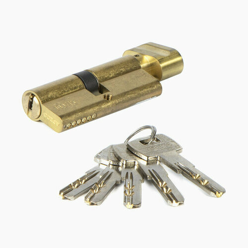 Цилиндровый механизм Apecs SM-70-C-G, ключ-вертушка цилиндр личинка замка apecs sm 70 g золото ключ ключ