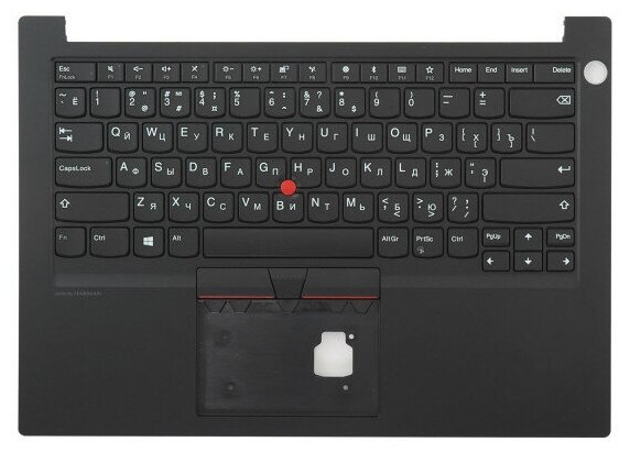 Клавиатура для ноутбука Lenovo ThinkPad E14 черная с черным топкейсом