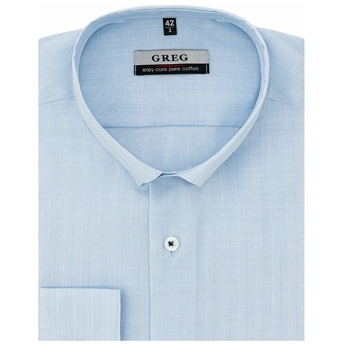 фото Рубашка greg, размер 174-184/40, голубой