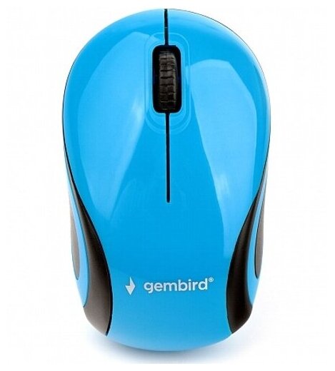 Мышь беспроводная Gembird MUSW-620, 3кн, 1200 dpi, чёрно-синяя