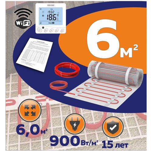 Нагревательный мат КМ - Light 6 м2 с Wi-Fi терморегулятором 7528₽