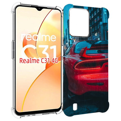 Чехол MyPads мазда-рх7 для OPPO Realme C31 задняя-панель-накладка-бампер