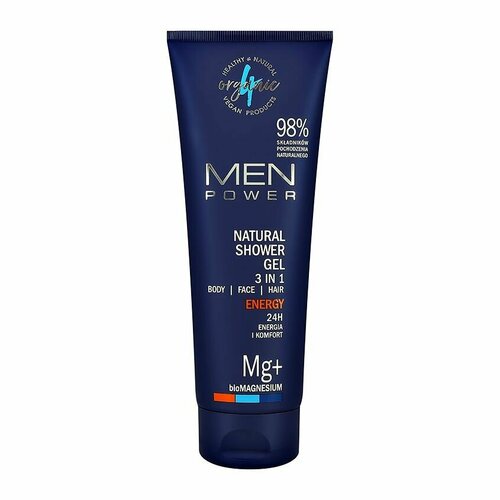 Гель для душа 4ORGANIC MEN ENERGY 3в1 250 мл 4organic гель для душа 4organic organic mama с кокосовым маслом и экстрактом алоэ вера 200 мл