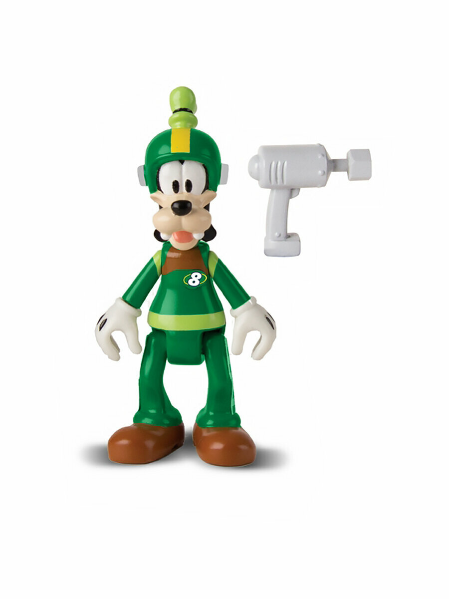 Фигурка Disney "Микки и весёлые гонки: Гонщики" (8 см, аксесс, шоубокс, зеленый)