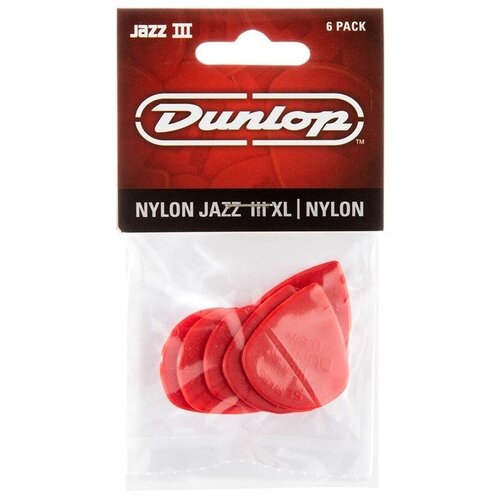 Набор медиаторов 1.38mm Dunlop 47P3N Jazz III Red набор 6шт