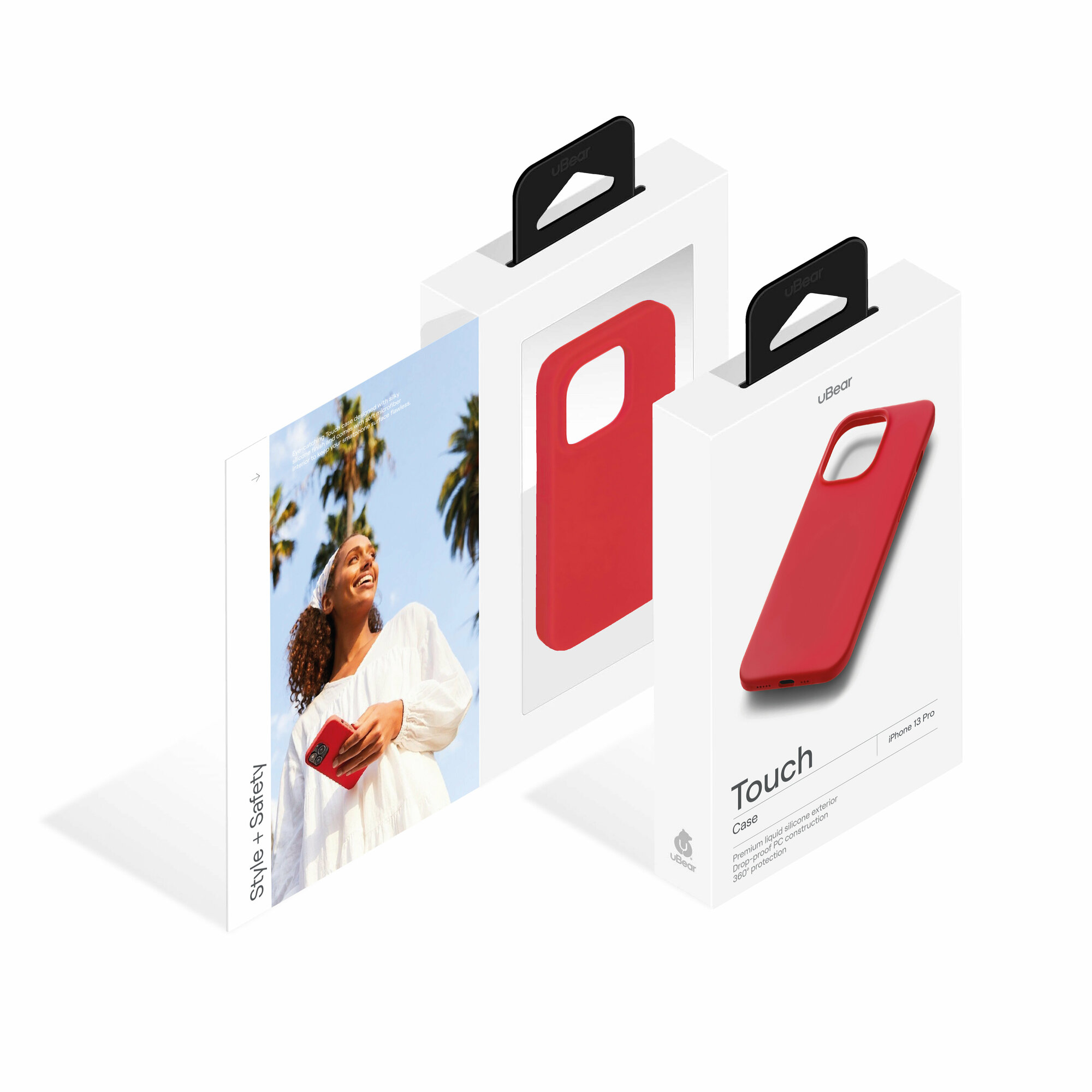 Чехол uBear Touch Case (Liquid silicone) для iPhone 13 Pro, красный