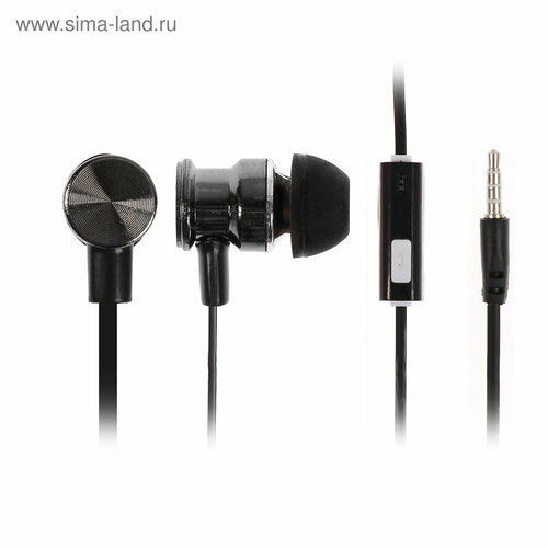 Наушники LuazON W-16 вакуумные микрофон плоский провод кнопка ответа микс 642₽