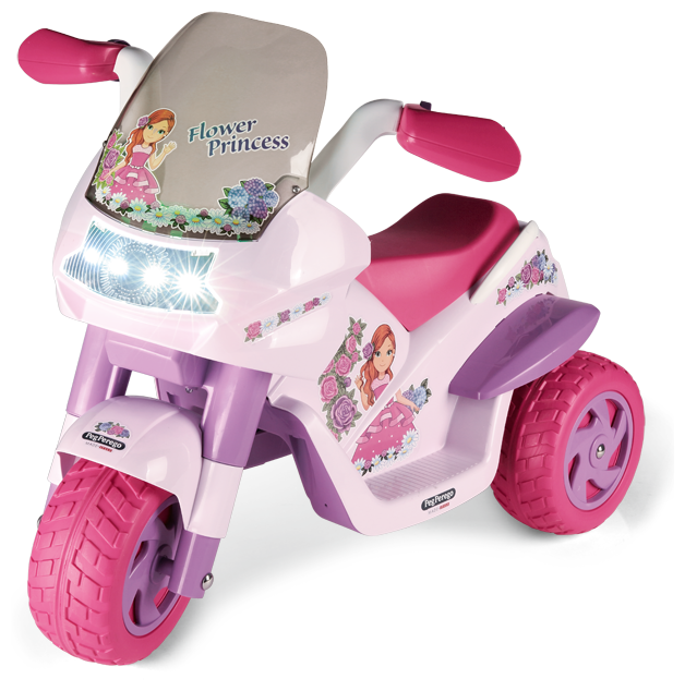 Детский электромотоцикл для девочек Peg Perego Flower Princess