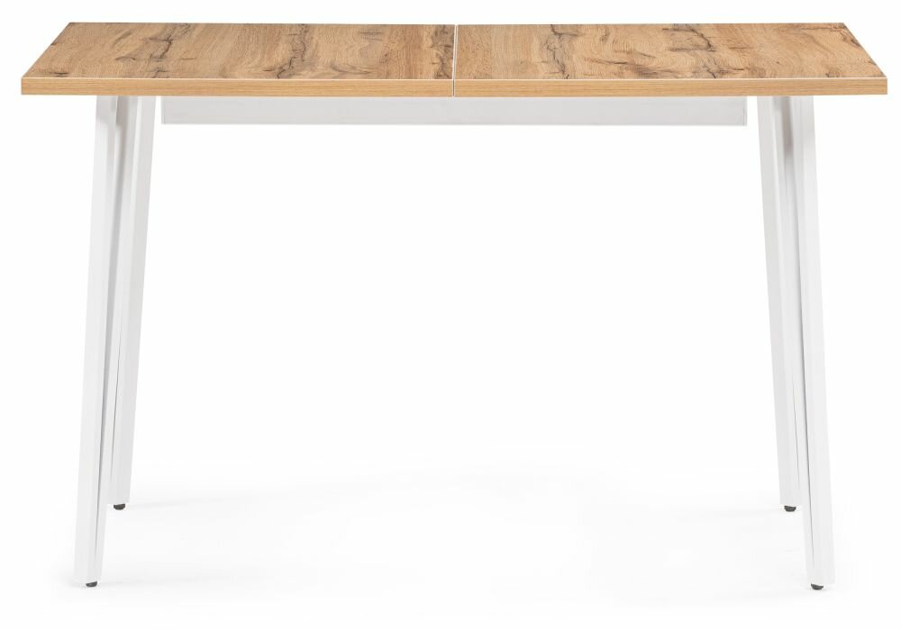 Деревянный стол Woodville Денвер Лофт 120 25 мм дуб вотан, белый матовый 506948 - фотография № 3