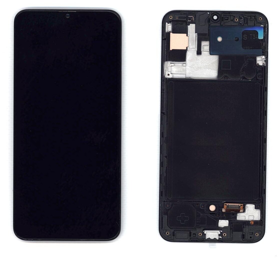 Модуль (матрица + тачскрин) для Samsung Galaxy A30S SM-A307F (TFT) черный с рамкой