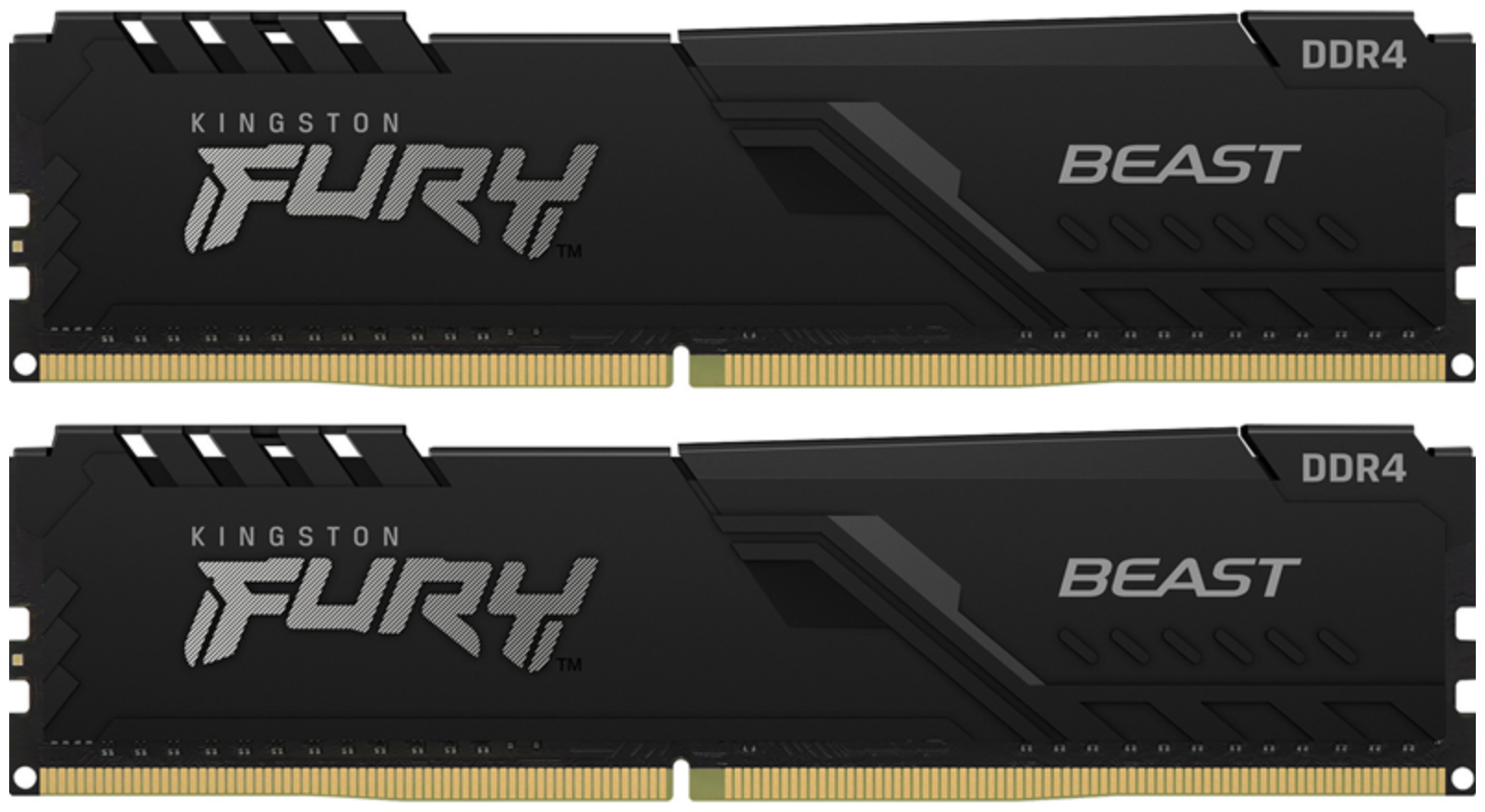 Оперативная память Kingston FURY Beast 16 ГБ (8 ГБ x 2 шт.) DDR4 2666 МГц DIMM CL16 KF426C16BBK2/16