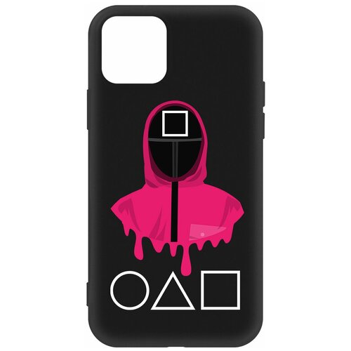 Чехол-накладка Krutoff Soft Case Игра в кальмара-Начальник для Apple iPhone 12/ iPhone 12 Pro черный чехол накладка krutoff soft case игра в кальмара персонал для apple iphone 12 pro max черный