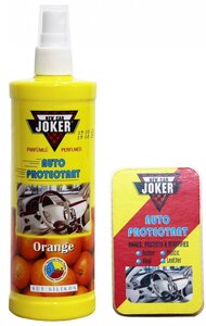 Фото Защитная полироль для кожи винила пластика автомобиля JOKER с губкой 250мл Апельсин