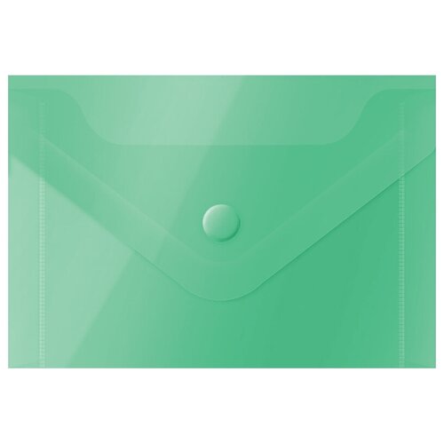 OfficeSpace Папка-конверт на кнопке OfficeSpace, А7 (74*105мм), 150мкм, зеленая, 40 шт. папка конверт на кнопке officespace а7 74 105мм 150мкм пластик полупрозрачная синяя
