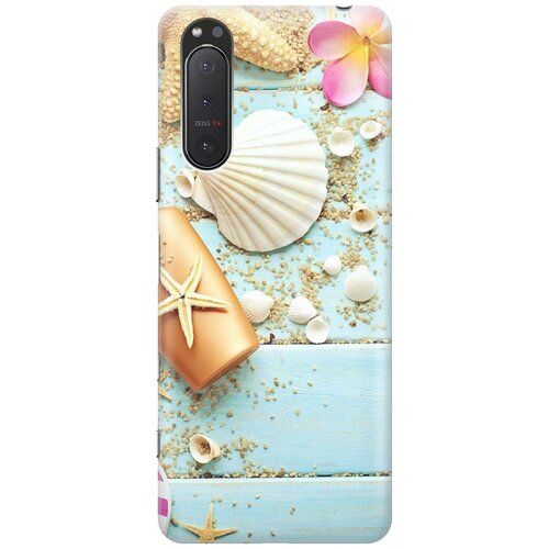 фото Re:pa накладка transparent для sony xperia 5 ii с принтом "пляжный натюрморт"