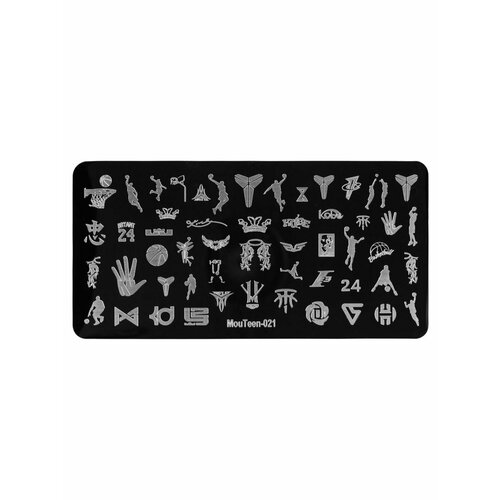 Трафарет для стемпинга металлический, 6x12см (178 MouTeen 021^), IRISK professional, П557-11