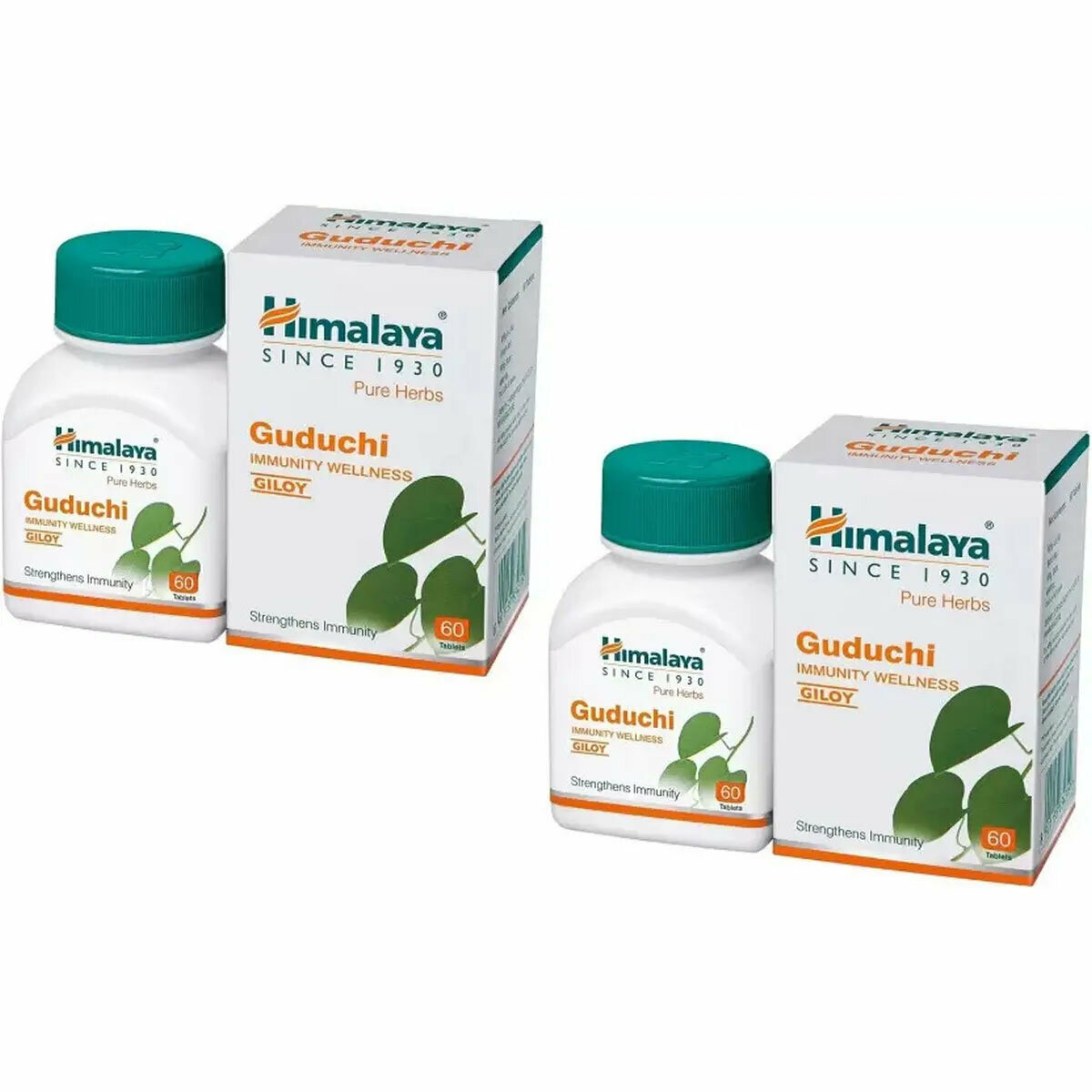 Таблетки Гудучи Хималая Хербалс (Guduchi Himalaya Herbals) для поддержания иммунной системы и сопротивляемости организма к инфекциям 2х60 таб.