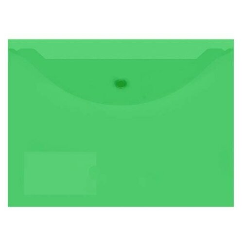 Папка-конверт на кнопке inформат (А4, 150мкм, пластик, с карманом) прозрачная зеленая папка конверт на кнопке inформат а4 150мкм пластик с карманом синяя