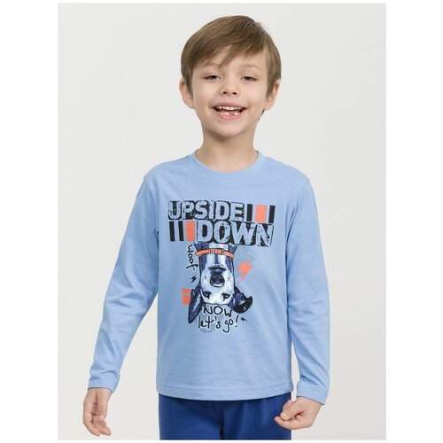 фото Пижама: джемпер и брюки pelican nfajp3272u для мальчиков, цвет синий, размер 3