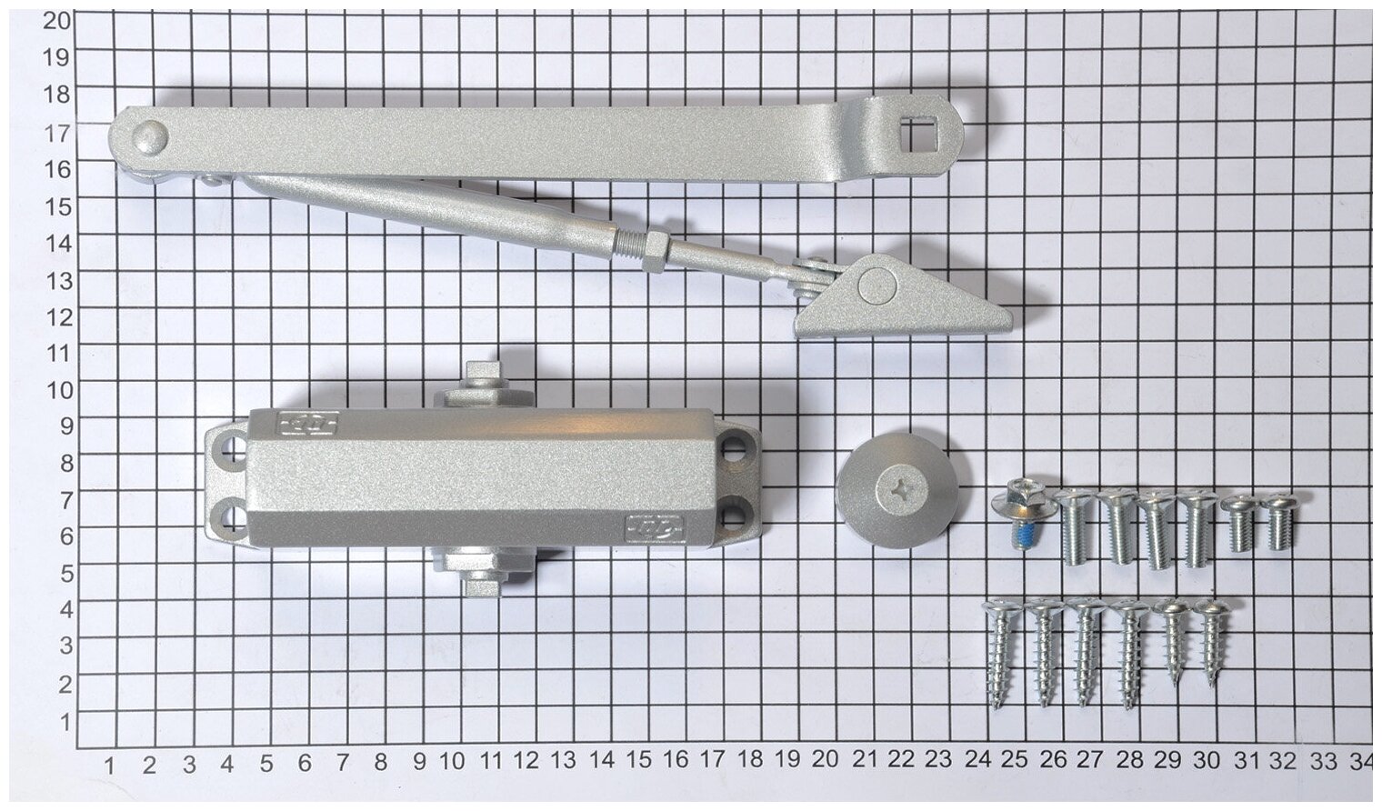 Доводчик DOORLOCK DL SMART EN3 серебристый, вес двери до 80 кг - фотография № 2