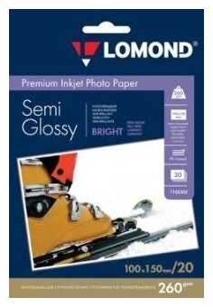 Фотобумага Lomond Premium Inkjet Photo Paper Semi Glossy Bright 1103302