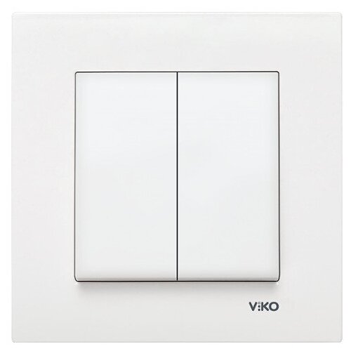 90963602-BY Viko Karre Выключатель двухклавишный (без рамки) белый