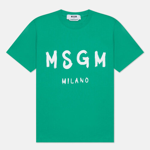 Футболка MSGM, хлопок, размер XS, зеленый