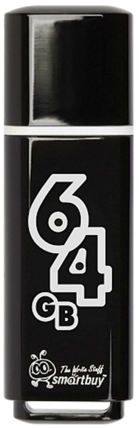 Smartbuy Glossy series 64GB USB 2.0 (черный) - фото №1