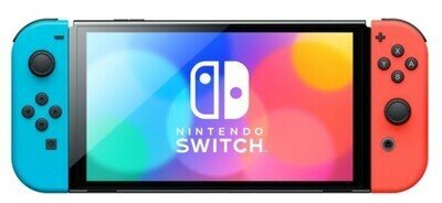 Игровая приставка Nintendo Switch OLED 64 ГБ неоновый синий/неоновый красный