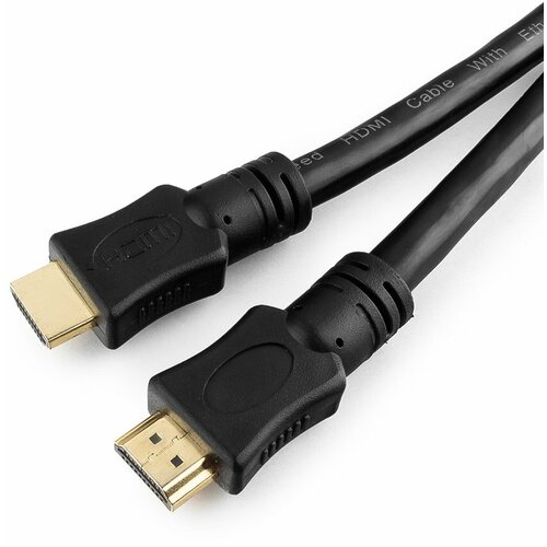 Кабель Cablexpert HDMI - HDMI (CC-HDMI4), 15м, 1 шт, черный кабель hdmi dvi cablexpert cc hdmi dvi 7 5mc 19m 19m 7 5м single link черный позол разъемы экран пакет