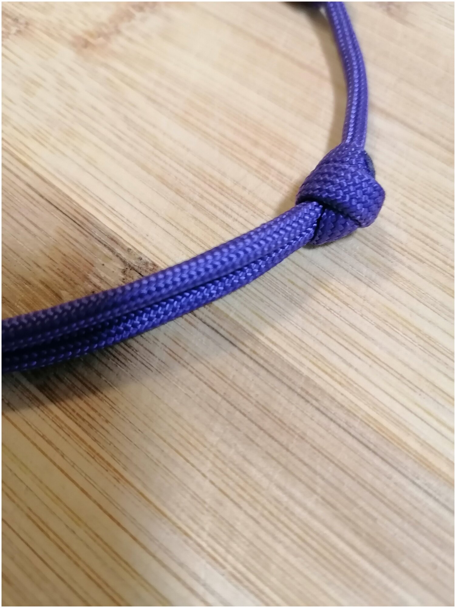 Шнурок для адресника, фиолетовый, размер L - 40-60 см