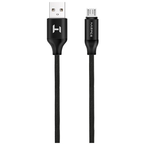 Кабель HARPER USB - micro USB (BRCH-310), 1 м, черный комплект 8 штук кабель usb microusb harper brch 310 1 м серебряный h00001359