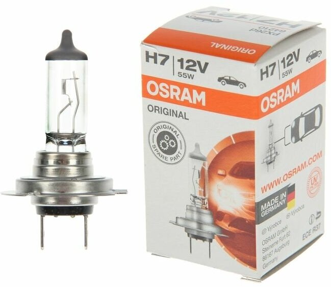Osram Лампа автомобильная Osram, H7, 12 В, 55 Вт