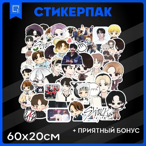 Набор наклеек стикеры на телефон Stray kids Стрей кидс v4 60x20