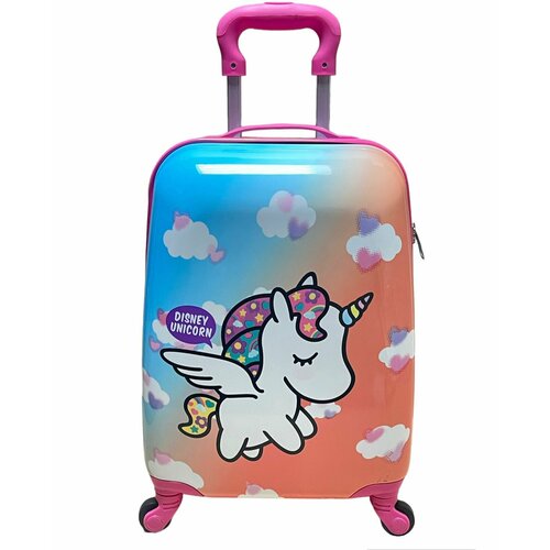 Чемодан  Bags-art, ABS-пластик, ручная кладь, 29х45х20 см, 1.4 кг, водонепроницаемый, телескопическая ручка, розовый, бордовый