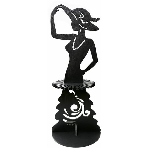 Салфетница на стол деревянная Девушка в шляпе 172₽