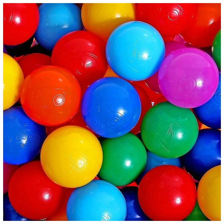 Шарики для сухого бассейна с рисунком, диаметр шара 7,5 см, набор 150 штук, разноцветные - фотография № 6