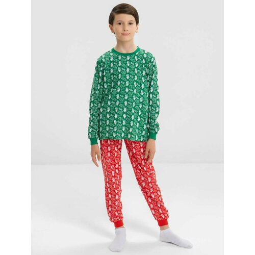 Пижама ALGA, размер 146, зеленый детская одежда для сна для девочек от 0 до 4 лет осенние хлопковые комплекты для маленьких мальчиков детская домашняя одежда пижамы одежд