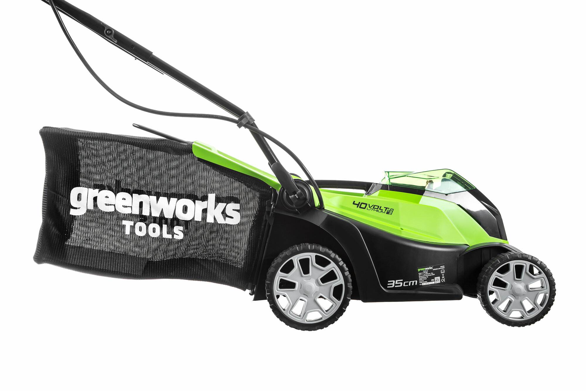 Газонокосилка аккумуляторная Greenworks Арт. 2501907, 40V, 35 см, без АКБ и ЗУ