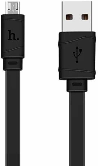 Кабель USB 2.4A (microUSB) 1м HOCO X5 Черный