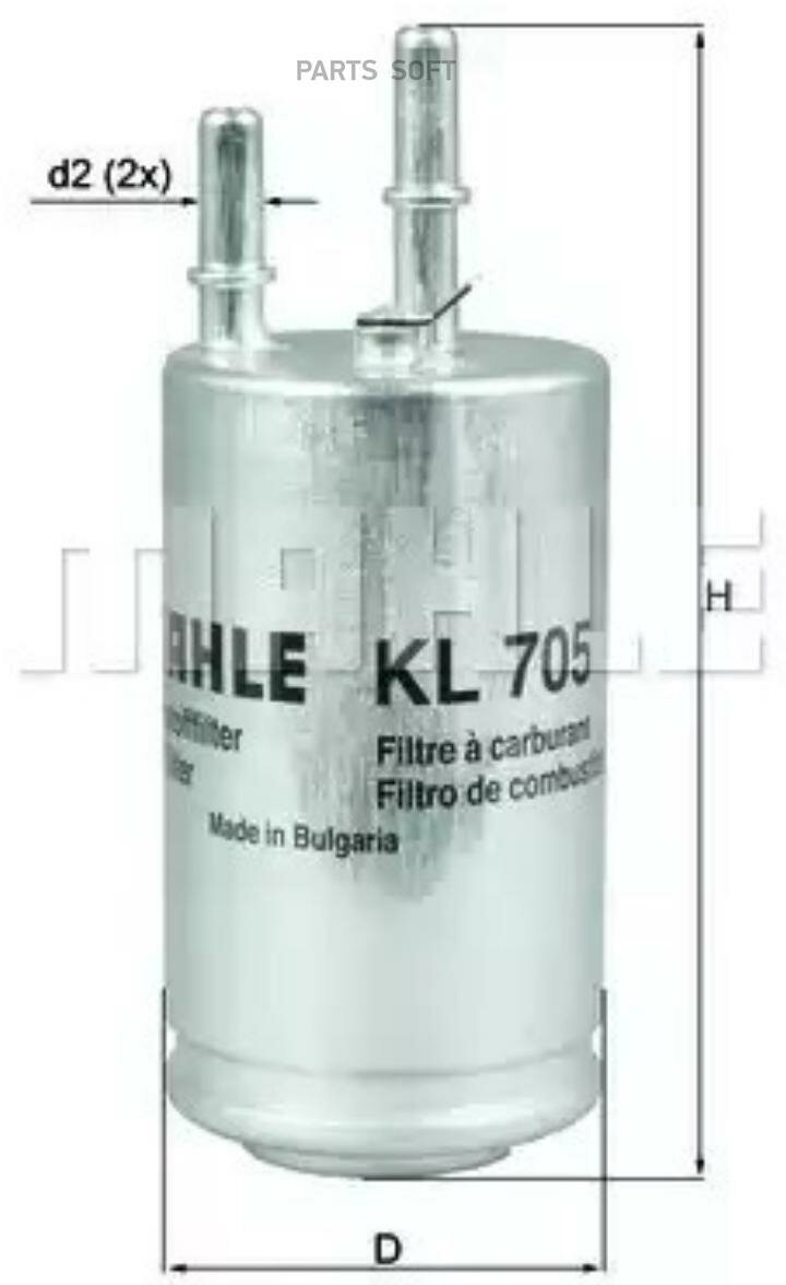 Топливный фильтр Mahle ORIGINAL KL705